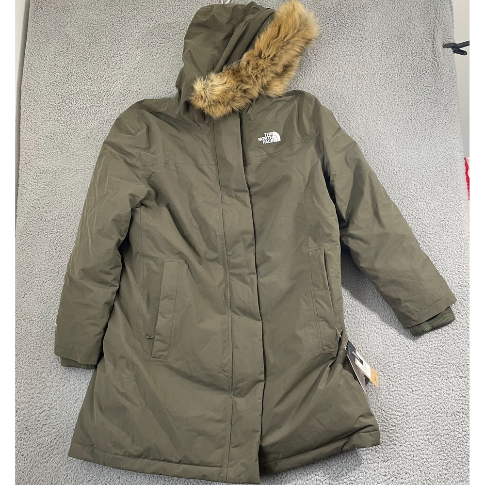 NEW THE NORTH FACE Arctic Parka Women 3XL Olive Dryvent 550 Down Full Zip